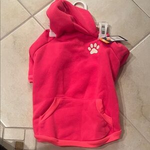 Pink Paw Print dog(fur baby)Hoodie. Sz M